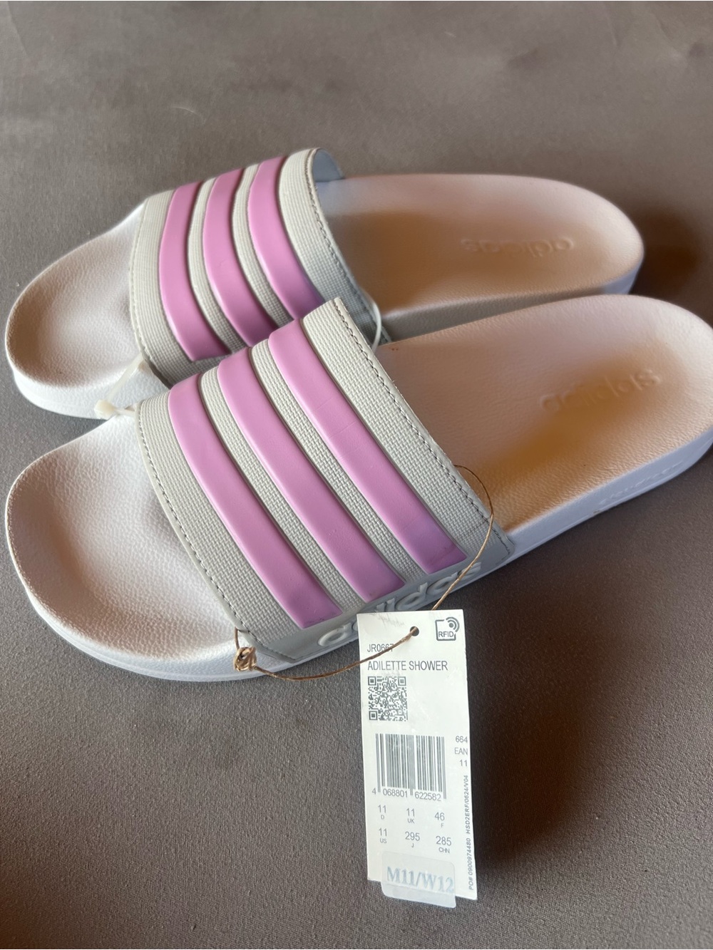 Adidas  Adilette Shower Women’s 12/Men’s 11 Cloudfoam Slides, new with tag